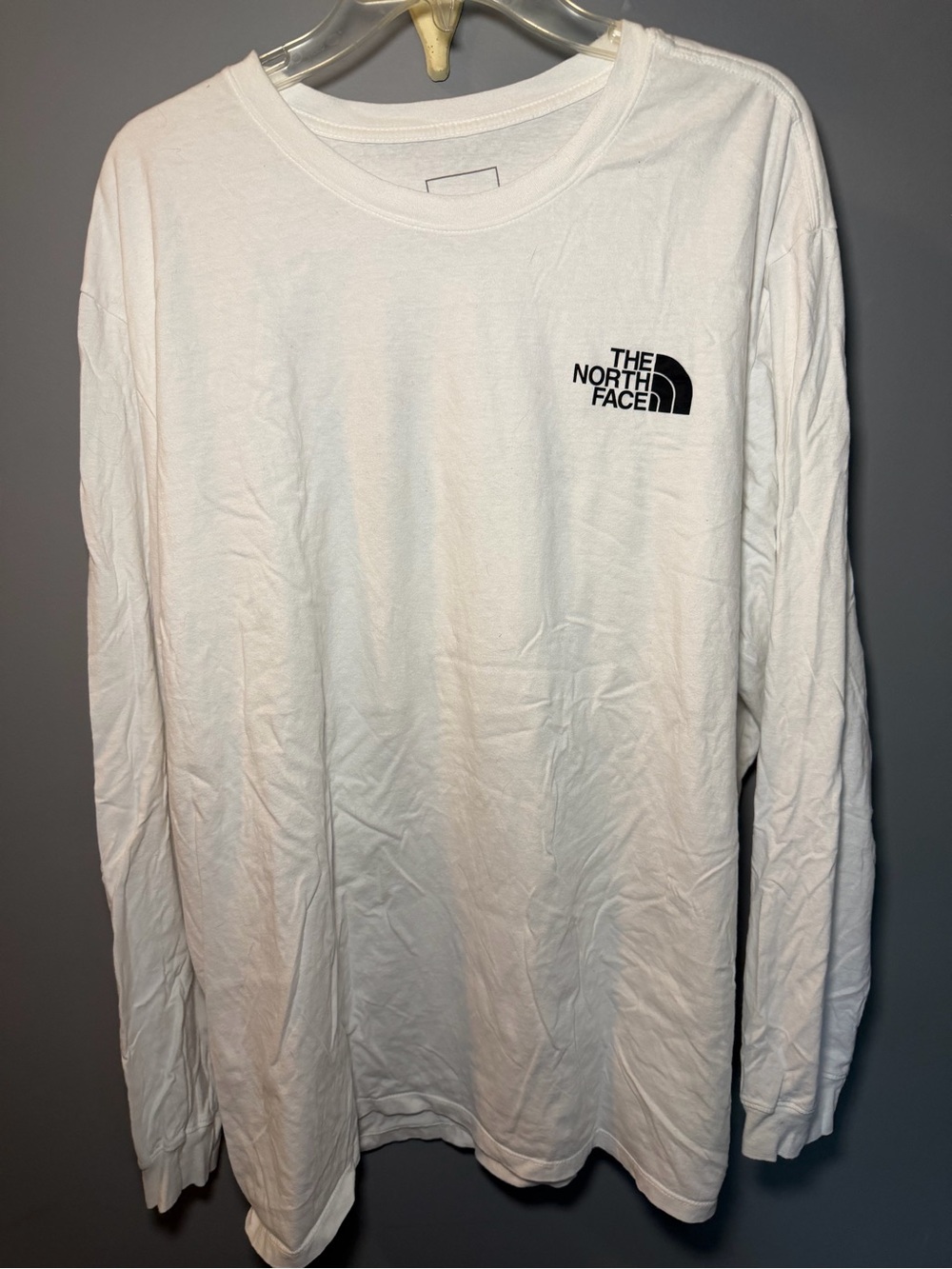 The North Face White Long Sleeve Logo Tee